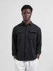 Men's Black Relaxed Fit Striped Casual Shirt