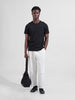 Men's Black Relaxed Fit Striped Casual Shirt