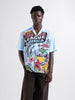 Men's Blue Relaxed Fit Character Printed Shirt