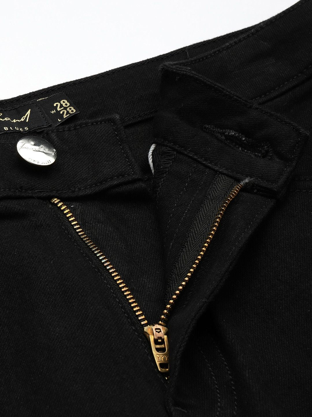 Women's Black Straight Fit Casual Jeans