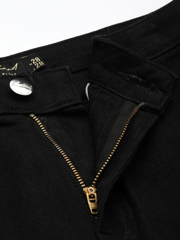 Women's Black Straight Fit Casual Jeans