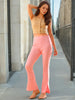 Women's Straight Leg Tapered Pants With Slit
