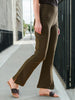 Women's Straight Leg Tapered Pants With Slit
