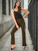 Women's Straight Leg Tapered Pants With Slit