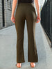 Women's Straight Leg Tapered Pants With Slit