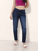 Women's Blue Slim Fit Casual Jeans
