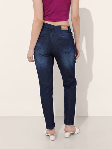 Women's Blue Slim Fit Casual Jeans