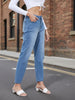 Women's Blue Straight Fit Casual Jeans