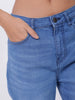 Women's Blue Straight Fit Casual Jeans