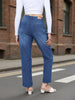 Women's Blue Straight Fit Casual Jeans