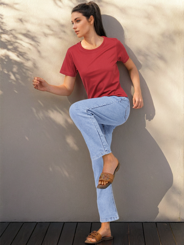 Women's Blue Straight Fit Street Jeans