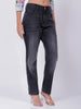 Women's Black Straight Fit Casual Jeans