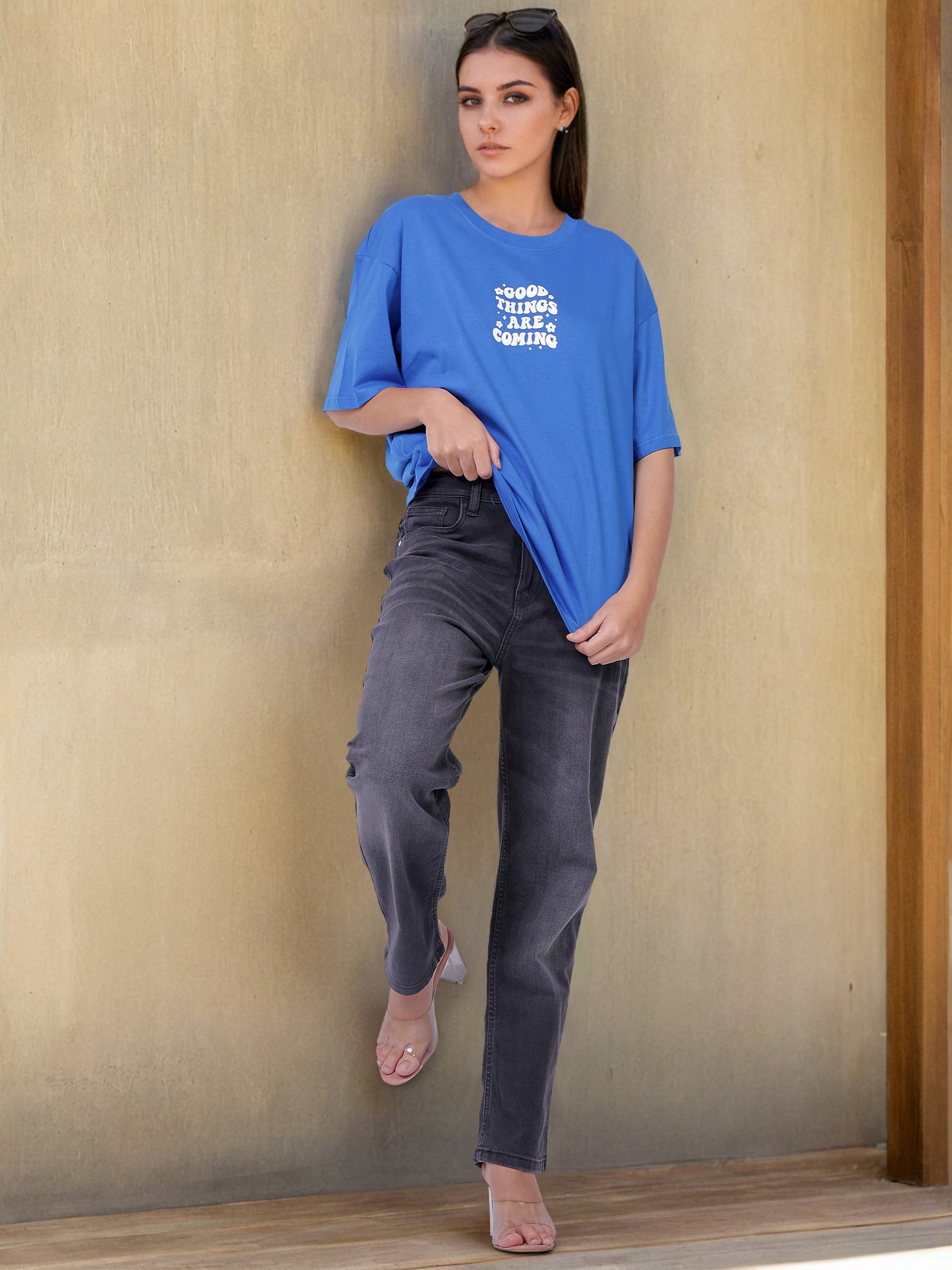 Women's Black Straight Fit Casual Jeans