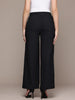 Women's Black Regular Fit Casual Trousers