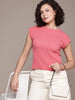 Women's Boxy Textured Regular Top