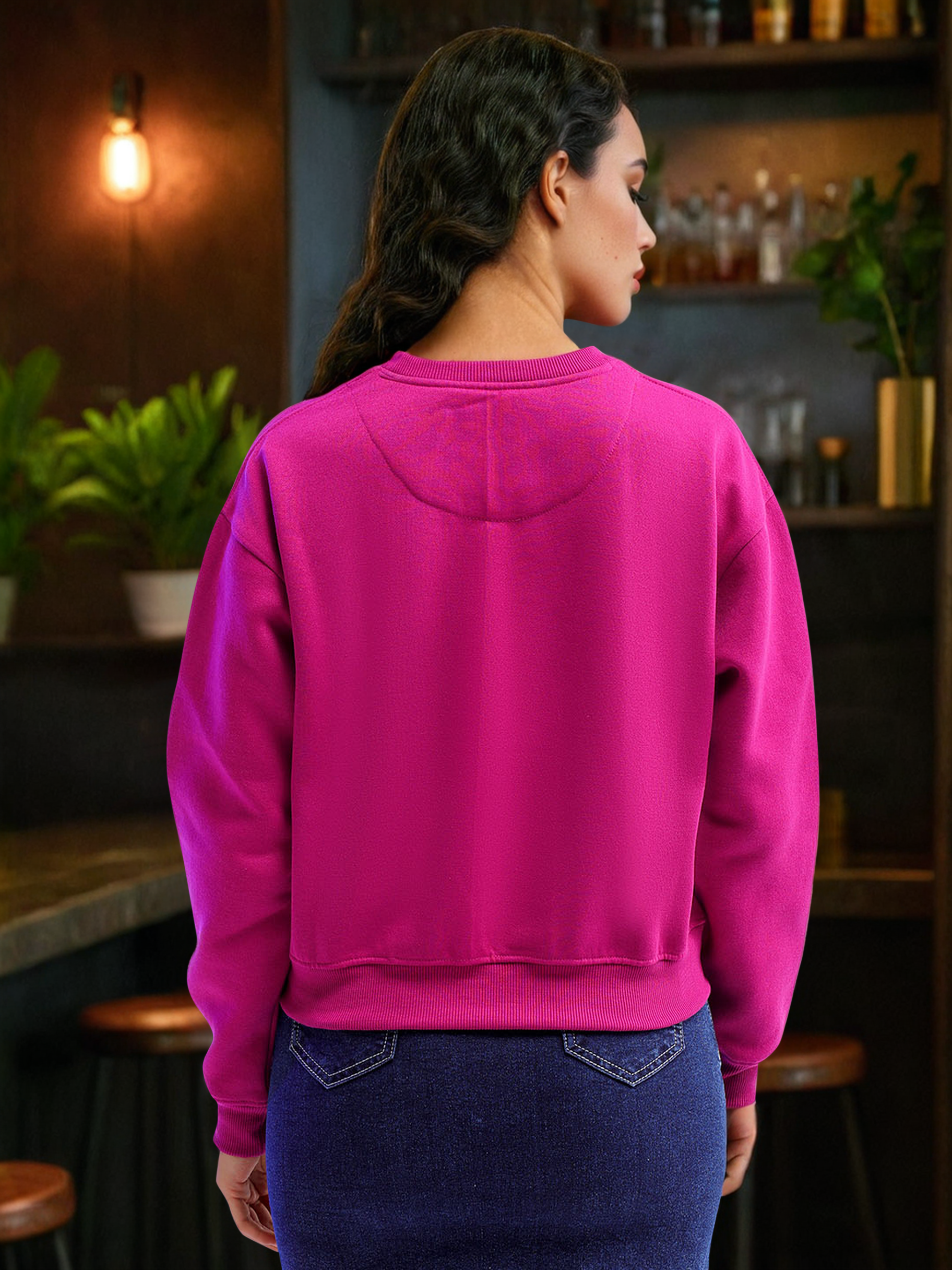 Women's Solid Regular Fit Sweatshirt