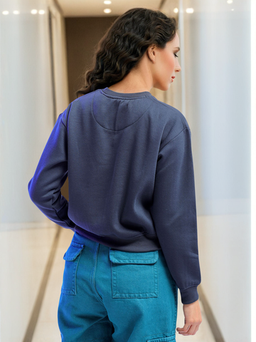Women's Solid Regular Fit Sweatshirt