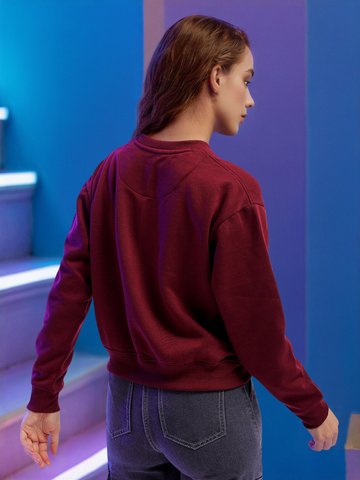 Women's Solid Regular Fit Sweatshirt