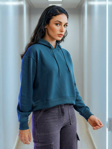 Women's Solid Regular Fit Sweatshirt