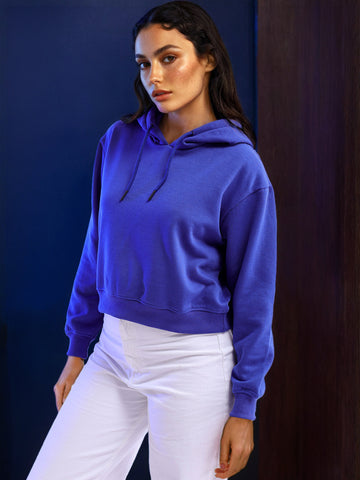 Women's Solid Regular Fit Sweatshirt