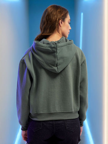 Women's Solid Regular Fit Sweatshirt