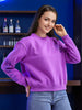 Women's Back Printed Regular Fit Sweatshirt
