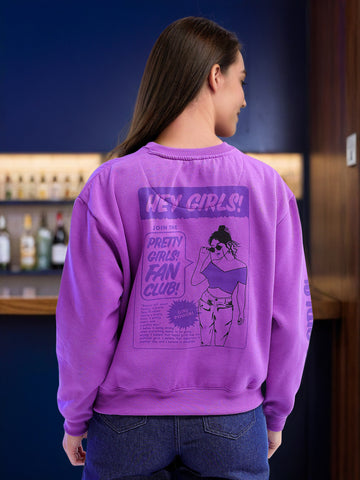 Women's Back Printed Regular Fit Sweatshirt