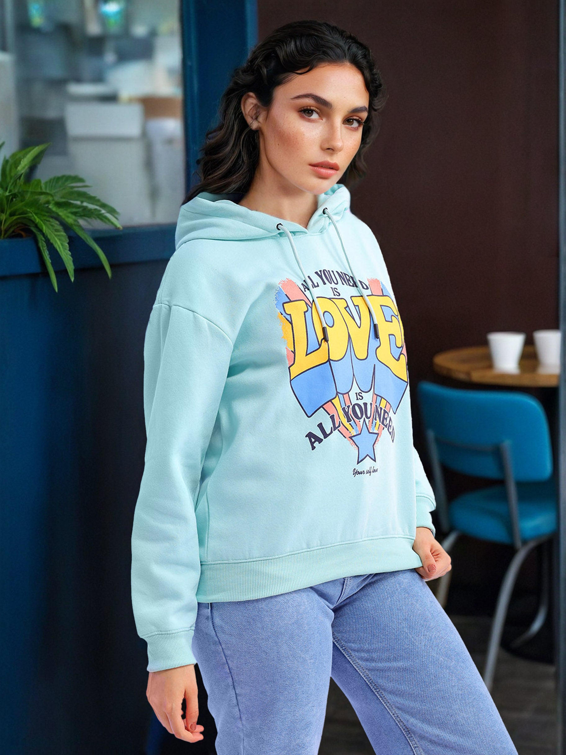 Women's Printed Regular Fit Sweatshirt