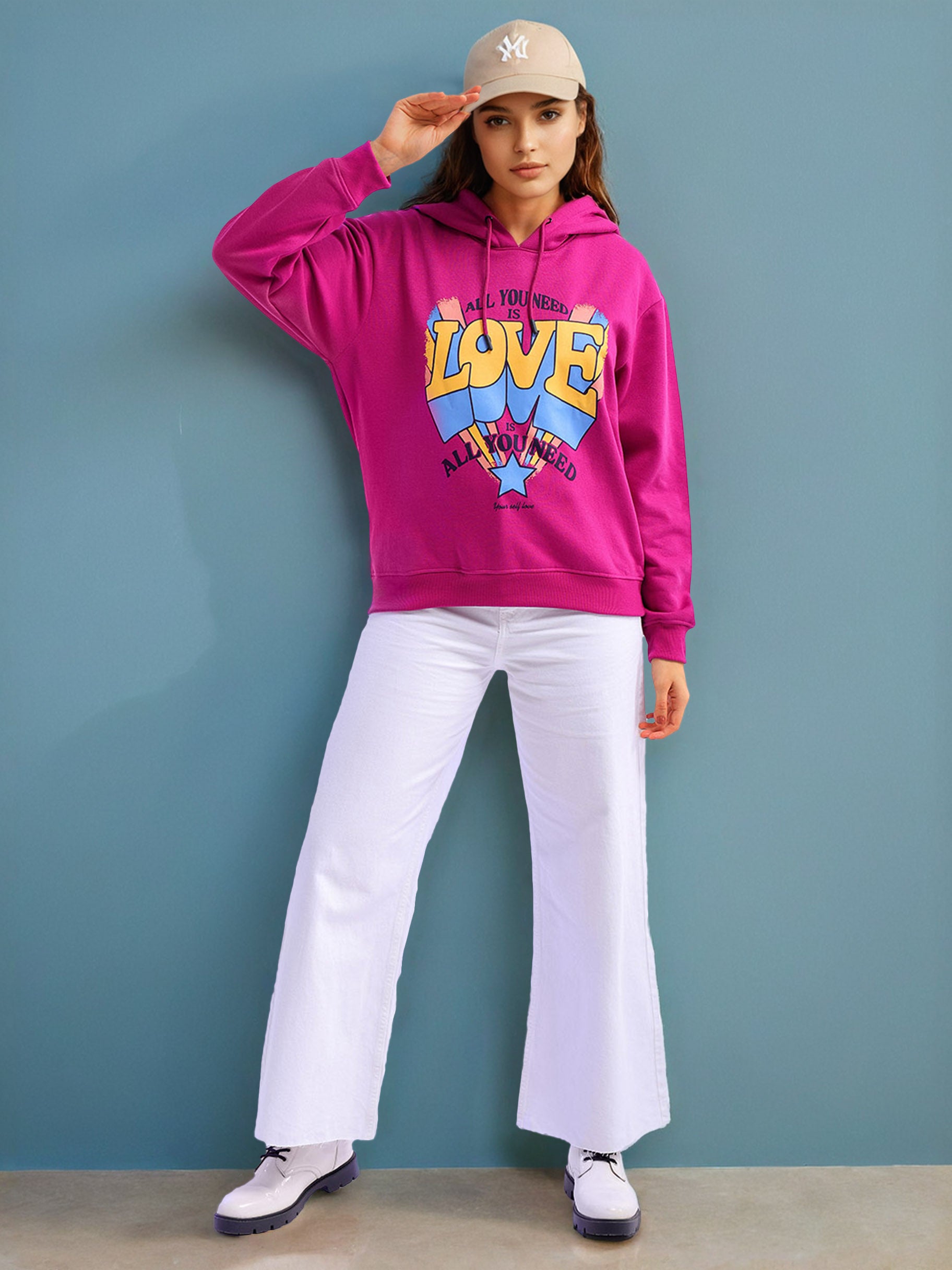 Women's Printed Regular Fit Sweatshirt