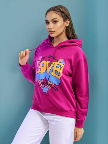 Women's Printed Regular Fit Sweatshirt