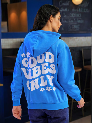 Women's Back Printed Regular Fit Sweatshirt
