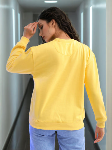 Women's Printed Regular Fit Sweatshirt