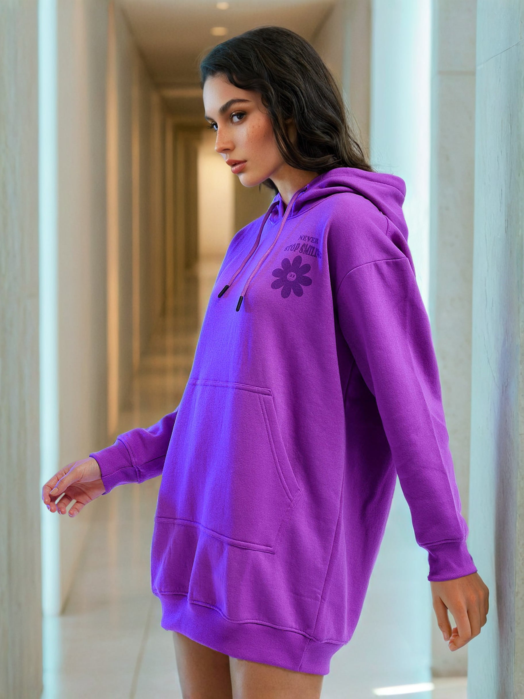 Women's Back Printed Regular Fit Sweatshirt