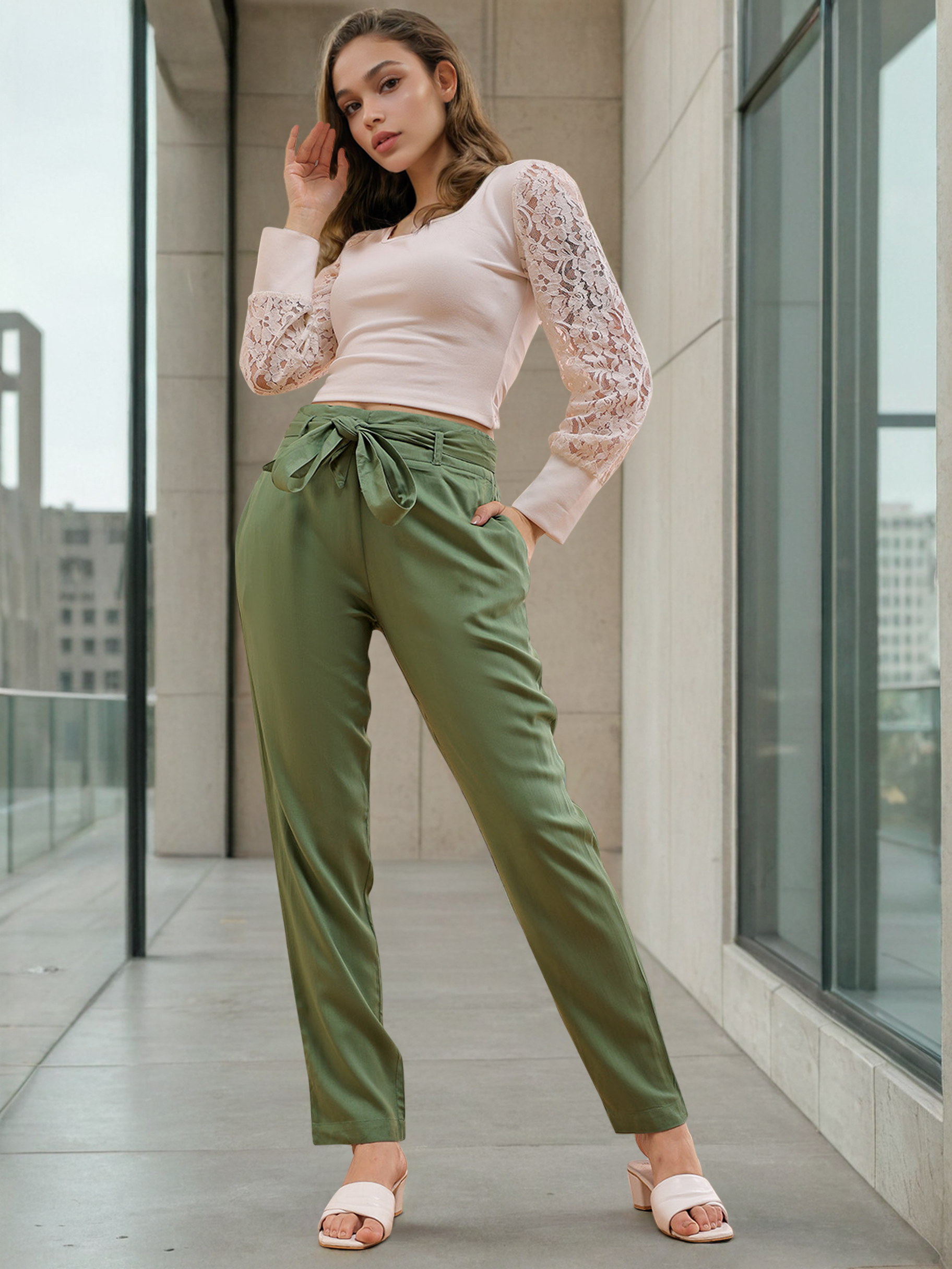 Women's Solid Trouser