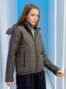 Women's Quilted Hooded Jacket With Faux Fur