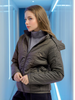Women's Quilted Hooded Jacket With Faux Fur