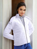 Women's Metallic Jacket With Detachable Hood