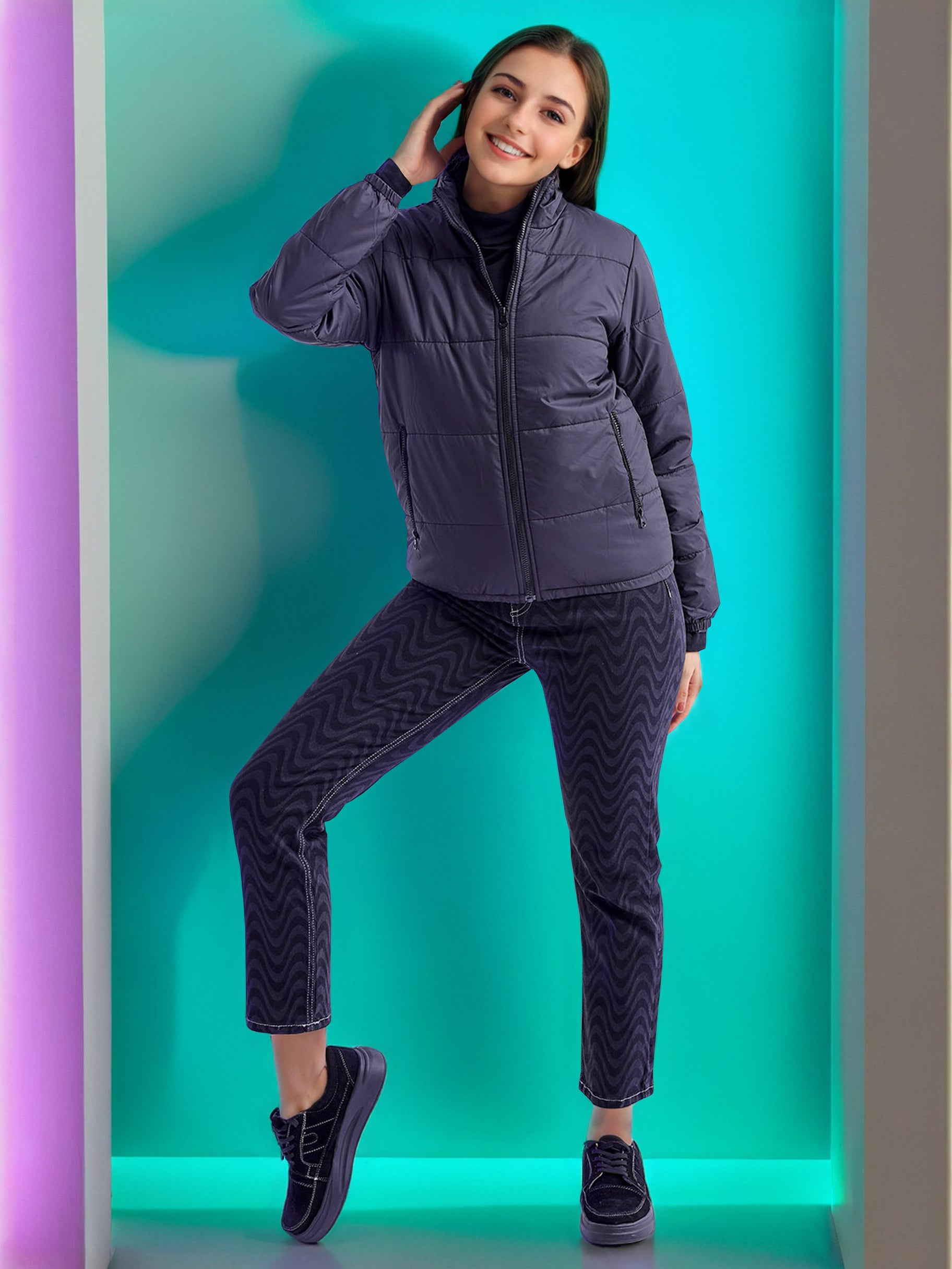 Women's High Neck Puffer Jacket