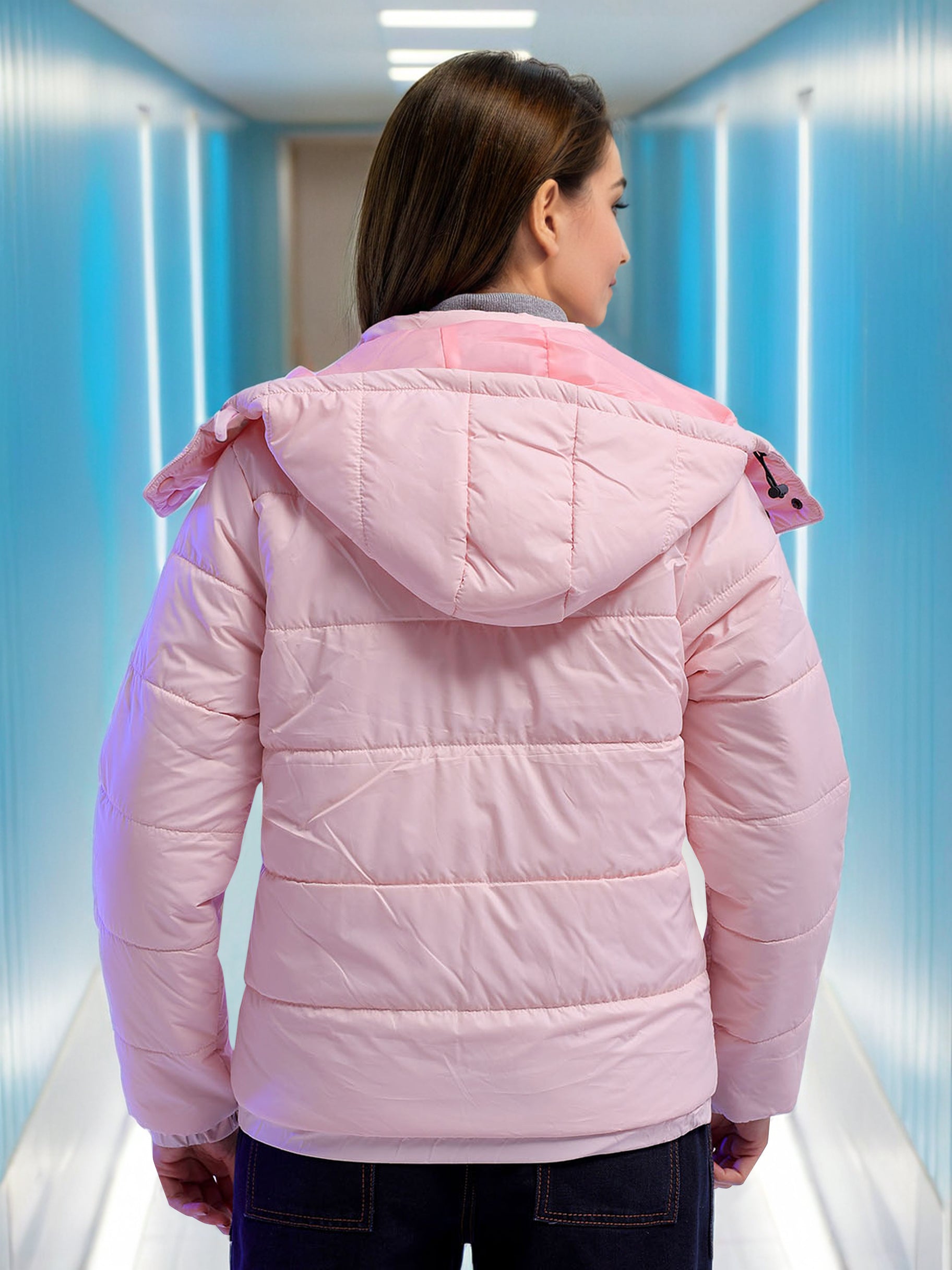 Women's Detachable Hood Puffer Jacket
