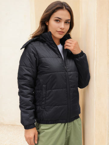 Women's Detachable Hood Puffer Jacket