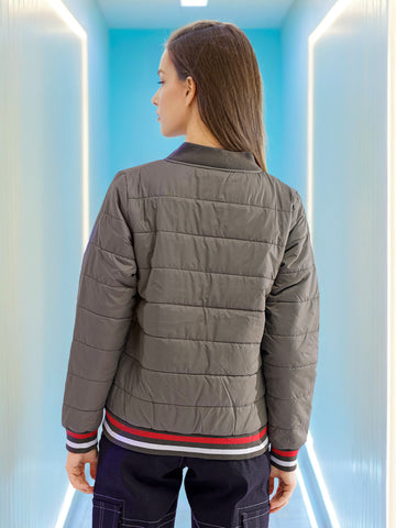 Women's Puffer Jacket With Rib