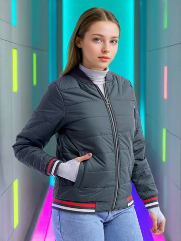 Women's Puffer Jacket With Rib