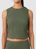 Women's Green Textured Top and Skirt Coordinates