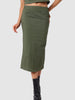 Women's Green Textured Top and Skirt Coordinates