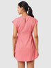 Women's Pink Fit Textured Mini Dress
