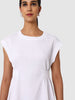 Women's White Fit Textured Mini Dress