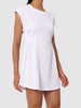 Women's White Fit Textured Mini Dress