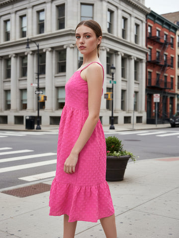 Women's Purple Regular Fit Casual Dress