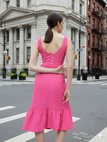 Women's Purple Regular Fit Casual Dress