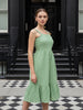Women's Green Regular Fit Casual Dress